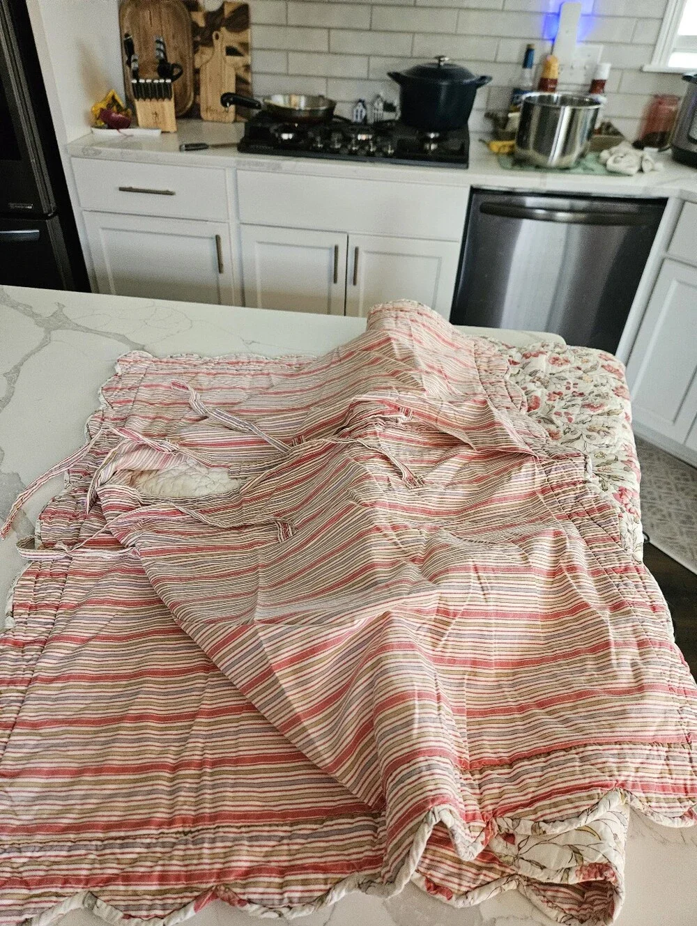 Pottery Barn Striped Euro Shams in Red, Green & Blue